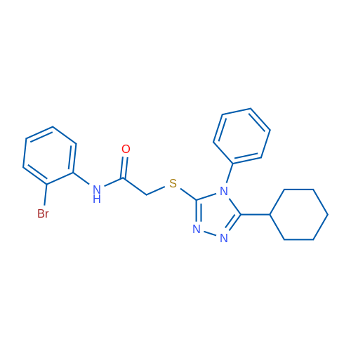 N-(2-Bromophenyl)-2-((5-cyclohexyl-4-phenyl-4H-1,2,4-triazol-3-yl)thio)acetamide 1g