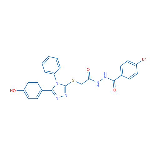 4-Bromo-N'-(2-((5-(4-hydroxyphenyl)-4-phenyl-4H-1,2,4-triazol-3-yl)thio)acetyl)benzohydrazide 1g
