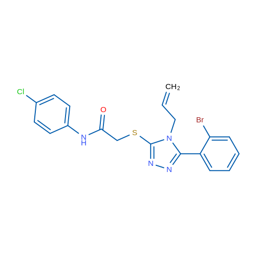 2-((4-Allyl-5-(2-bromophenyl)-4H-1,2,4-triazol-3-yl)thio)-N-(4-chlorophenyl)acetamide 1g
