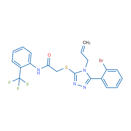 2-((4-Allyl-5-(2-bromophenyl)-4H-1,2,4-triazol-3-yl)thio)-N-(2-(trifluoromethyl)phenyl)acetamide 1g