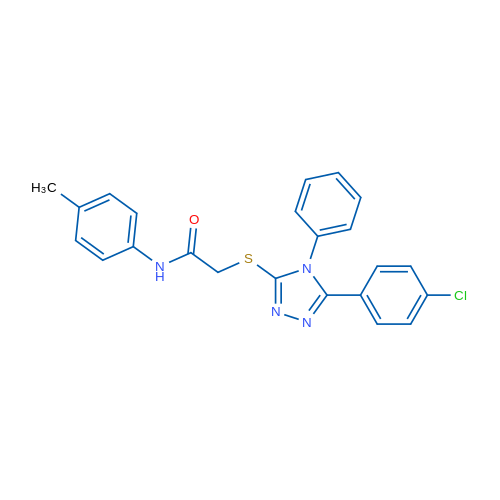 2-((5-(4-Chlorophenyl)-4-phenyl-4H-1,2,4-triazol-3-yl)thio)-N-(p-tolyl)acetamide 1g