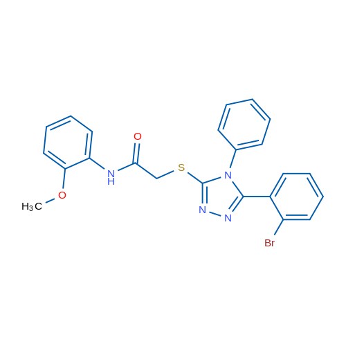 2-((5-(2-Bromophenyl)-4-phenyl-4H-1,2,4-triazol-3-yl)thio)-N-(2-methoxyphenyl)acetamide 1g