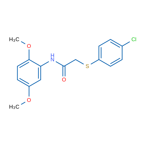 2-((4-Chlorophenyl)thio)-N-(2,5-dimethoxyphenyl)acetamide 1g