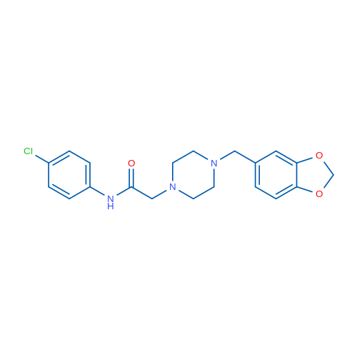 2-{4-[(2H-1,3-benzodioxol-5-yl)methyl]piperazin-1-yl}-N-(4-chlorophenyl)acetamide 1g