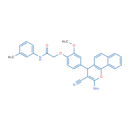 2-(4-(2-Amino-3-cyano-4H-benzo[h]chromen-4-yl)-2-methoxyphenoxy)-N-(m-tolyl)acetamide 1g