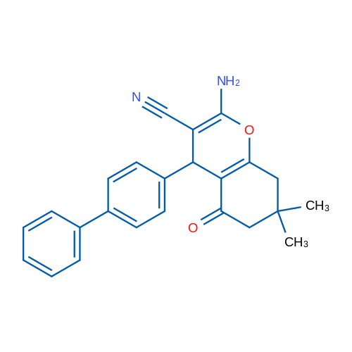 4-([1,1'-Biphenyl]-4-yl)-2-amino-7,7-dimethyl-5-oxo-5,6,7,8-tetrahydro-4H-chromene-3-carbonitrile 1g