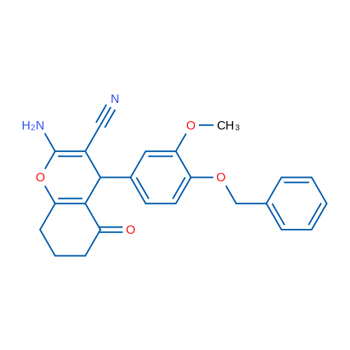 2-Amino-4-(4-(benzyloxy)-3-methoxyphenyl)-5-oxo-5,6,7,8-tetrahydro-4H-chromene-3-carbonitrile 1g