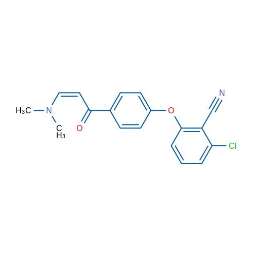 2-Chloro-6-{4-[(2Z)-3-(dimethylamino)prop-2-enoyl]phenoxy}benzonitrile 1g