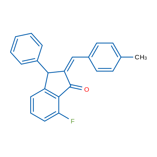 (2Z)-7-Fluoro-2-[(4-methylphenyl)methylidene]-3-phenyl-2,3-dihydro-1H-inden-1-one 1g