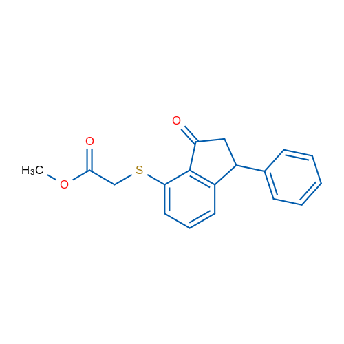 Methyl 2-[(3-oxo-1-phenyl-2,3-dihydro-1H-inden-4-yl)sulfanyl]acetate 1g