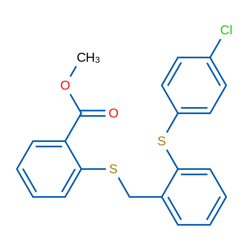 Methyl 2-[({2-[(4-chlorophenyl)sulfanyl]phenyl}methyl)sulfanyl]benzoate 1g