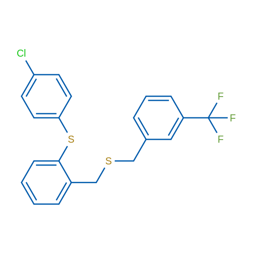 1-{[({2-[(4-chlorophenyl)sulfanyl]phenyl}methyl)sulfanyl]methyl}-3-(trifluoromethyl)benzene 1g