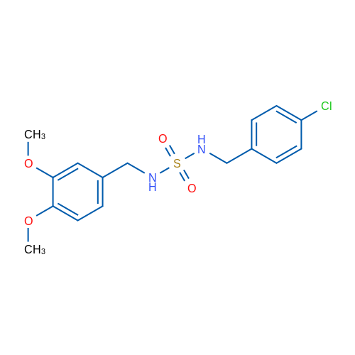 {[(4-chlorophenyl)methyl]sulfamoyl}[(3,4-dimethoxyphenyl)methyl]amine 1g