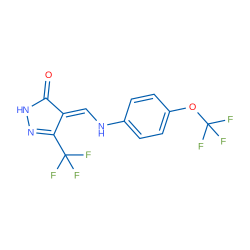 4-({[4-(trifluoromethoxy)phenyl]amino}methylidene)-3-(trifluoromethyl)-4,5-dihydro-1H-pyrazol-5-one 1g