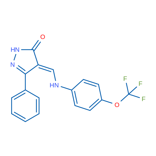 3-Phenyl-4-({[4-(trifluoromethoxy)phenyl]amino}methylidene)-4,5-dihydro-1H-pyrazol-5-one 1g