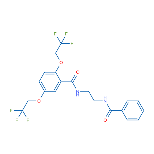 N-(2-{[2,5-bis(2,2,2-trifluoroethoxy)phenyl]formamido}ethyl)benzamide 1g