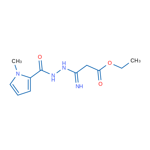 Ethyl 3-imino-3-[(1-methyl-1H-pyrrol-2-yl)formohydrazido]propanoate 1g