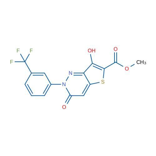 Methyl 7-hydroxy-3-oxo-2-[3-(trifluoromethyl)phenyl]-2H,3H-thieno[3,2-c]pyridazine-6-carboxylate 1g