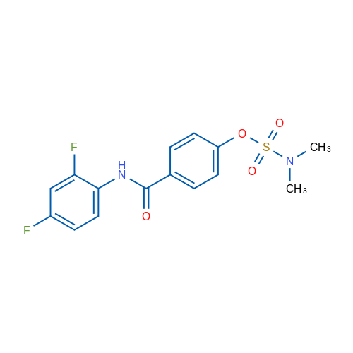 4-[(2,4-Difluorophenyl)carbamoyl]phenyl N,N-dimethylsulfamate 1g