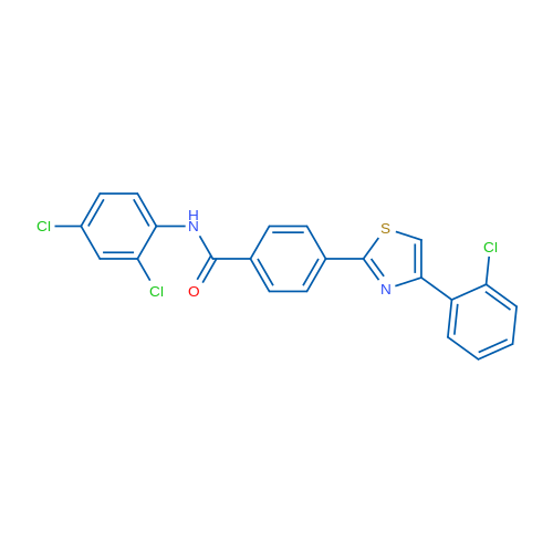 4-[4-(2-Chlorophenyl)-1,3-thiazol-2-yl]-N-(2,4-dichlorophenyl)benzamide 1g