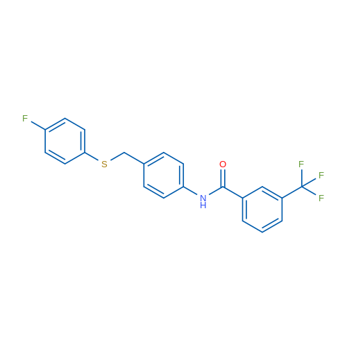N-(4-{[(4-fluorophenyl)sulfanyl]methyl}phenyl)-3-(trifluoromethyl)benzamide 1g