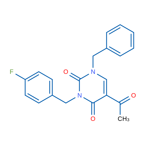 5-Acetyl-1-benzyl-3-[(4-fluorophenyl)methyl]-1,2,3,4-tetrahydropyrimidine-2,4-dione 1g