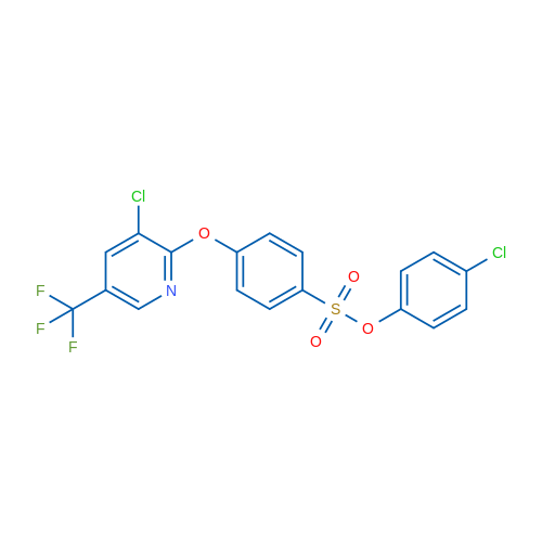 4-Chlorophenyl 4-{[3-chloro-5-(trifluoromethyl)pyridin-2-yl]oxy}benzene-1-sulfonate 1g