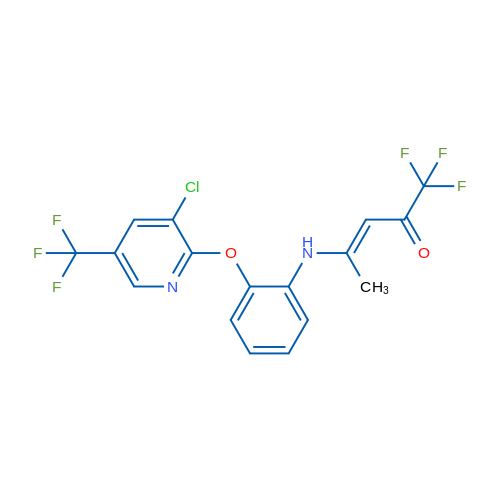 (3E)-4-[(2-{[3-chloro-5-(trifluoromethyl)pyridin-2-yl]oxy}phenyl)amino]-1,1,1-trifluoropent-3-en-2-one 1g