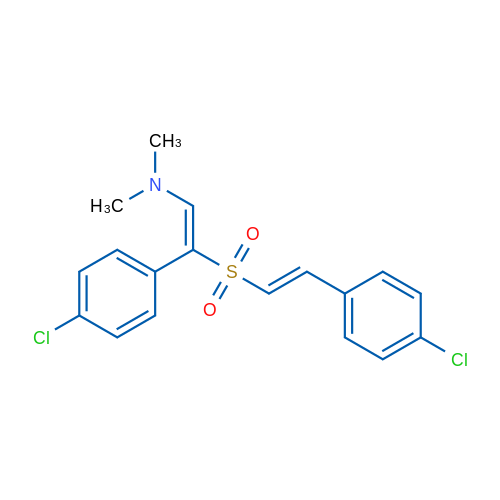 [(E)-2-(4-Chlorophenyl)-2-[(E)-2-(4-chlorophenyl)ethenesulfonyl]ethenyl]dimethylamine 1g