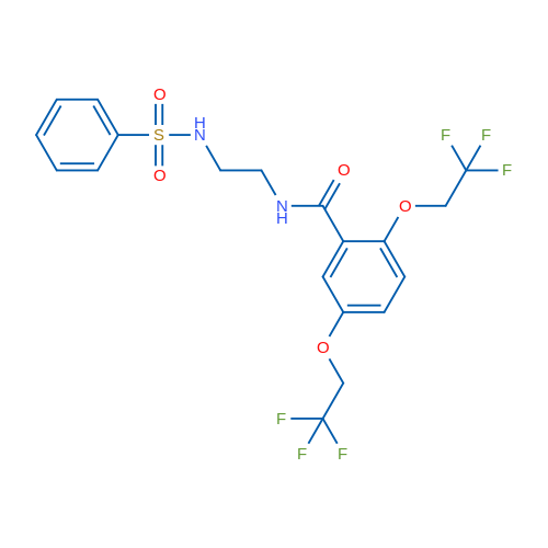 N-(2-Benzenesulfonamidoethyl)-2,5-bis(2,2,2-trifluoroethoxy)benzamide 1g