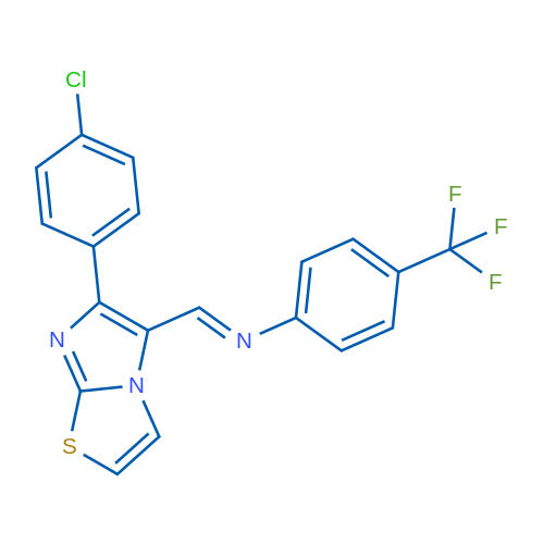 (1E)-1-[6-(4-Chlorophenyl)imidazo[2,1-b][1,3]thiazol-5-yl]-N-[4-(trifluoromethyl)phenyl]methanimine 1g