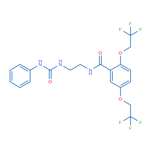 N-{2-[(phenylcarbamoyl)amino]ethyl}-2,5-bis(2,2,2-trifluoroethoxy)benzamide 1g