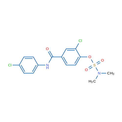 2-Chloro-4-[(4-chlorophenyl)carbamoyl]phenyl N,N-dimethylsulfamate 1g