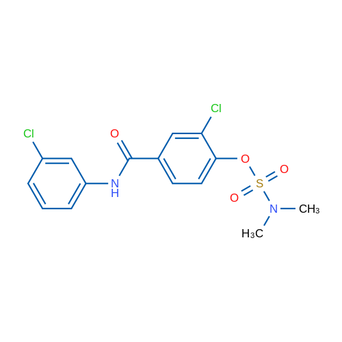 2-Chloro-4-[(3-chlorophenyl)carbamoyl]phenyl N,N-dimethylsulfamate 1g