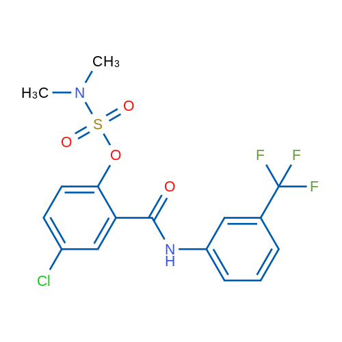 4-Chloro-2-{[3-(trifluoromethyl)phenyl]carbamoyl}phenyl N,N-dimethylsulfamate 1g
