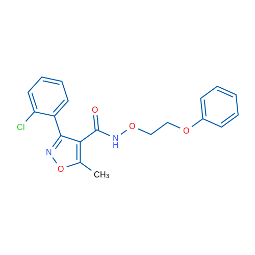 3-(2-Chlorophenyl)-5-methyl-N-(2-phenoxyethoxy)-1,2-oxazole-4-carboxamide 1g