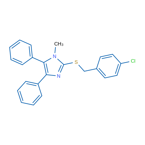 2-{[(4-chlorophenyl)methyl]sulfanyl}-1-methyl-4,5-diphenyl-1H-imidazole 1g