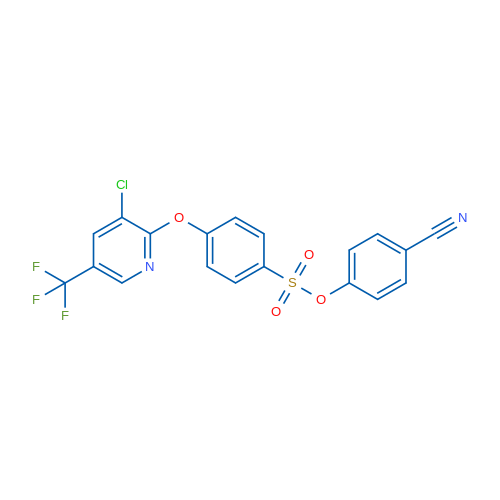 4-Cyanophenyl 4-{[3-chloro-5-(trifluoromethyl)pyridin-2-yl]oxy}benzene-1-sulfonate 1g