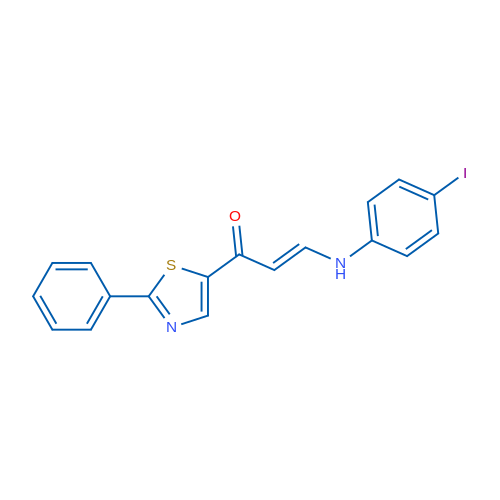 (2E)-3-[(4-Iodophenyl)amino]-1-(2-phenyl-1,3-thiazol-5-yl)prop-2-en-1-one 1g