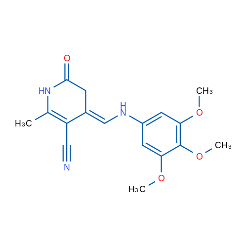(4E)-2-Methyl-6-oxo-4-{[(3,4,5-trimethoxyphenyl)amino]methylidene}-1,4,5,6-tetrahydropyridine-3-carbonitrile 1g