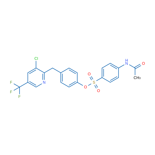 4-{[3-chloro-5-(trifluoromethyl)pyridin-2-yl]methyl}phenyl 4-acetamidobenzene-1-sulfonate 1g
