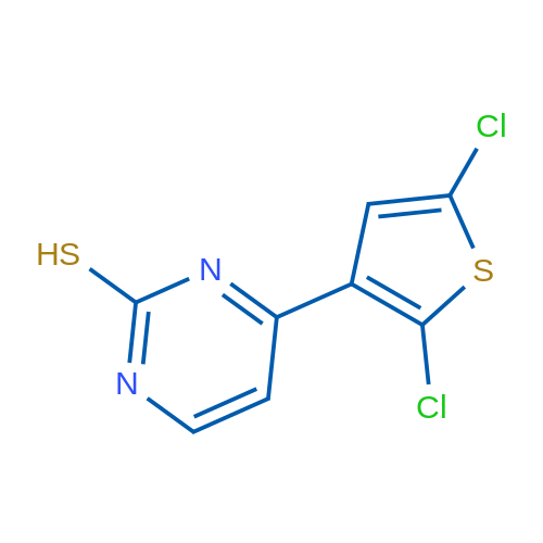 4-(2,5-Dichlorothiophen-3-yl)pyrimidine-2-thiol 1g
