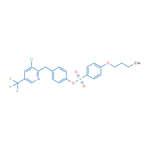 4-{[3-chloro-5-(trifluoromethyl)pyridin-2-yl]methyl}phenyl 4-butoxybenzene-1-sulfonate 1g