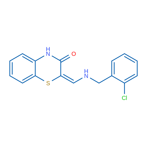 (2E)-2-({[(2-chlorophenyl)methyl]amino}methylidene)-3,4-dihydro-2H-1,4-benzothiazin-3-one 1g