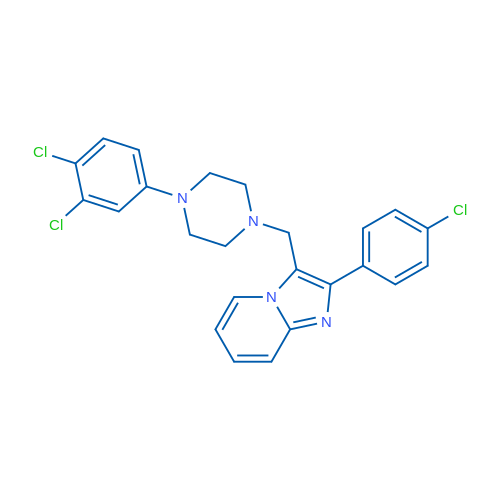 1-{[2-(4-chlorophenyl)imidazo[1,2-a]pyridin-3-yl]methyl}-4-(3,4-dichlorophenyl)piperazine 1g