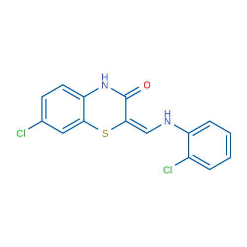 (2E)-7-Chloro-2-{[(2-chlorophenyl)amino]methylidene}-3,4-dihydro-2H-1,4-benzothiazin-3-one 1g