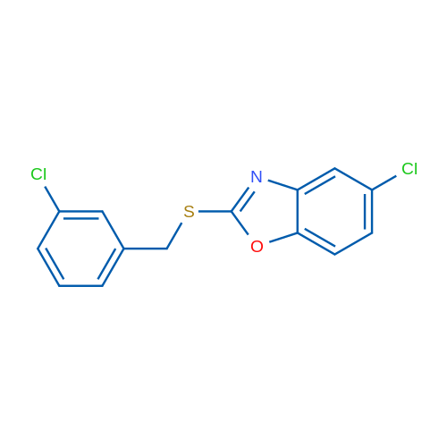 5-Chloro-2-{[(3-chlorophenyl)methyl]sulfanyl}-1,3-benzoxazole 1g
