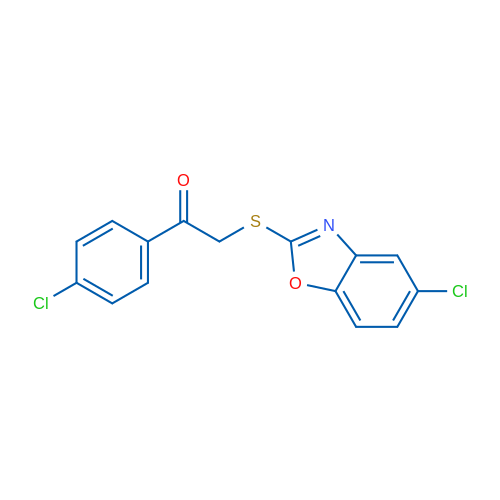 2-[(5-Chloro-1,3-benzoxazol-2-yl)sulfanyl]-1-(4-chlorophenyl)ethan-1-one 1g