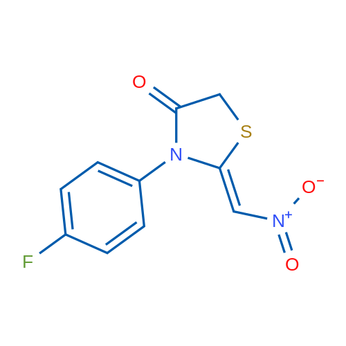 (2Z)-3-(4-Fluorophenyl)-2-(nitromethylidene)-1,3-thiazolidin-4-one 1g