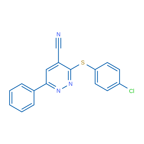 3-[(4-Chlorophenyl)sulfanyl]-6-phenylpyridazine-4-carbonitrile 1g